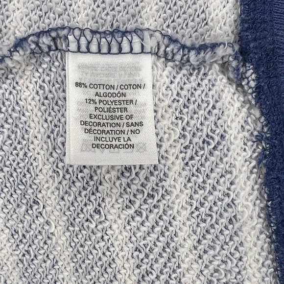 Victoria’s Secret Blue/White Striped "Cali" Sweatshirt XL - Picture 6 of 6